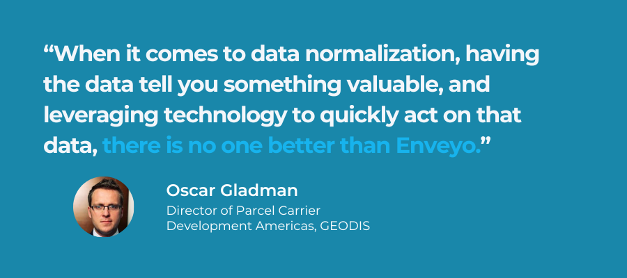 Oscar Gladman, GEODIS, Data Quality Quote