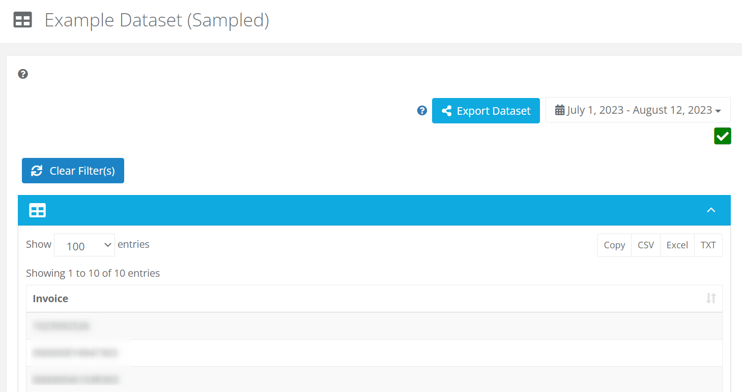 Example dataset (sample)